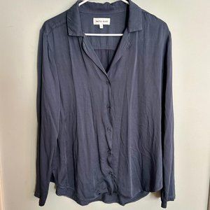 Bella Dahl Button-Up Silky Blouse, Size L